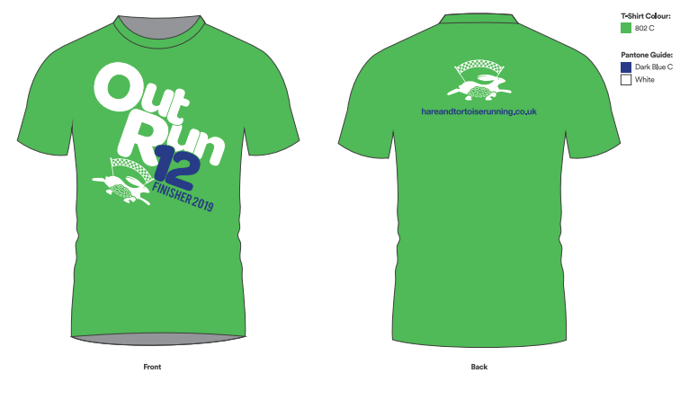 MENS - OutRun12 2020 - Finisher Tech T-shirt - GREEN